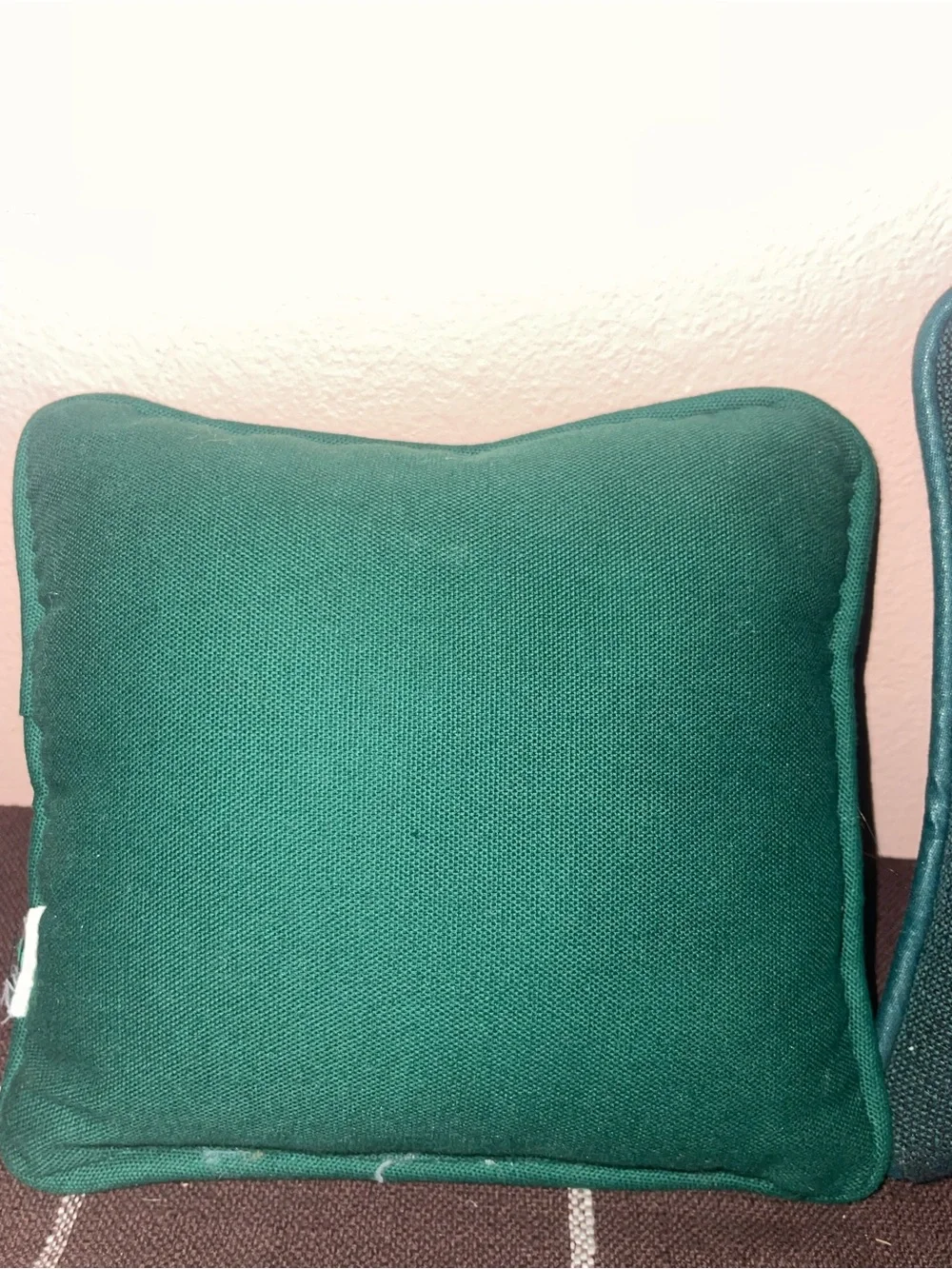 Merry Christmas Decorative Pillow - Green and Gold Holiday Accent
